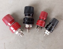 Full copper wiring post 6mm copper screw M6 red black glued wood wiring terminal inverter power connector pure copper