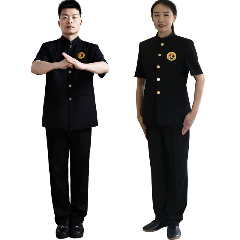 Wushu referee costume Wushu Association Duan position system evaluator clothing Wushu Association standard custom martial arts button stand collar long and short sleeves