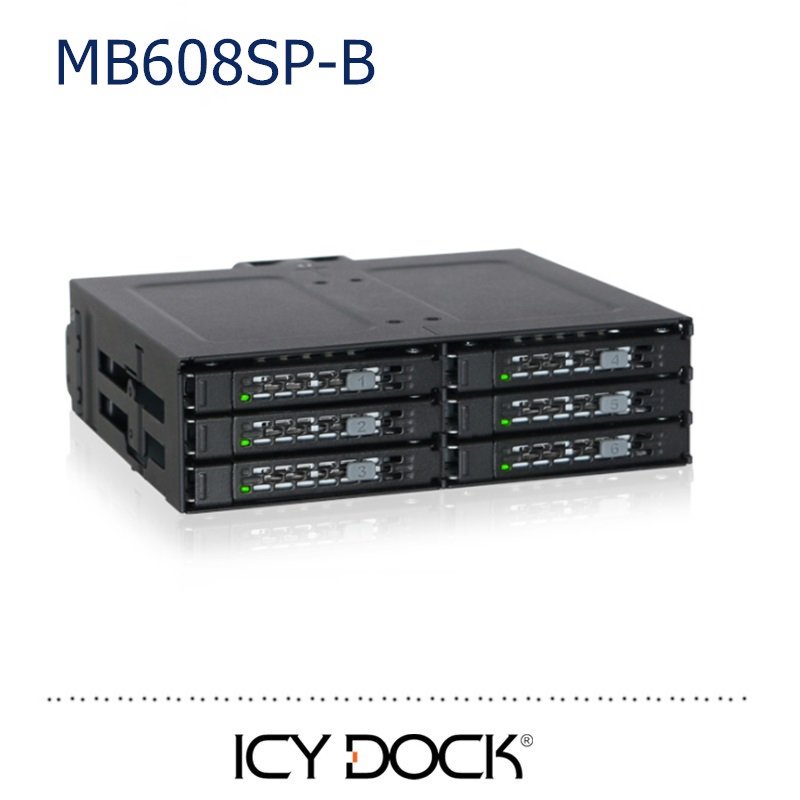 ICY DOCK MB608SP-B 6 2 5 turns 5 25 inch SATA Solid State SSD Disc Drive Hard Disc extraction box
