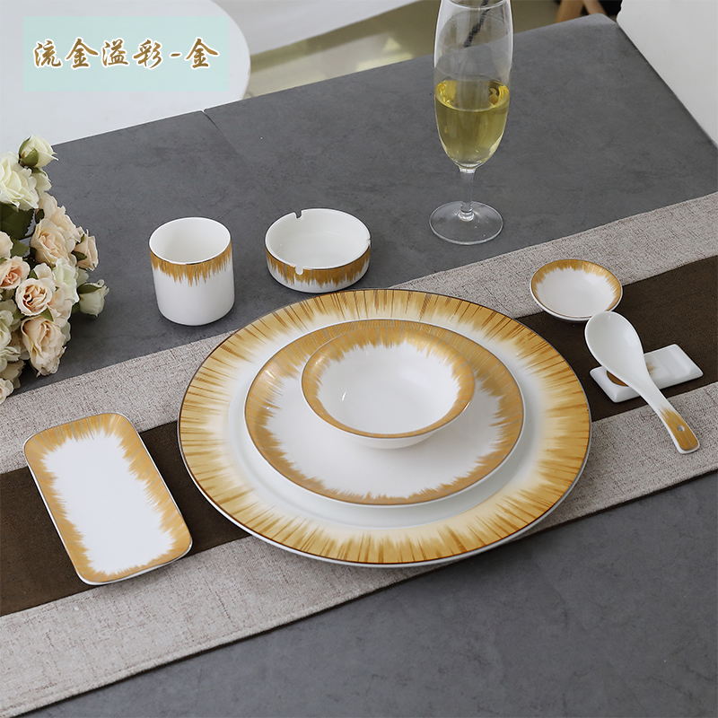 Foguang Puzhao restaurant restaurant ceramic tableware set set set restaurant countertop catering unit box supplies