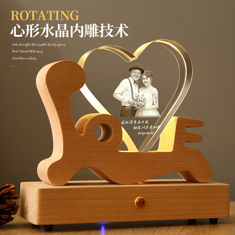 Wedding gift creative high-grade crystal custom ornaments Wireless Bluetooth speaker creative birthday wedding gift romantic