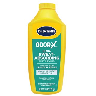 Dr. Scholl's Odor-x Sweat Absorbing Foot Powder, 7 Ounce