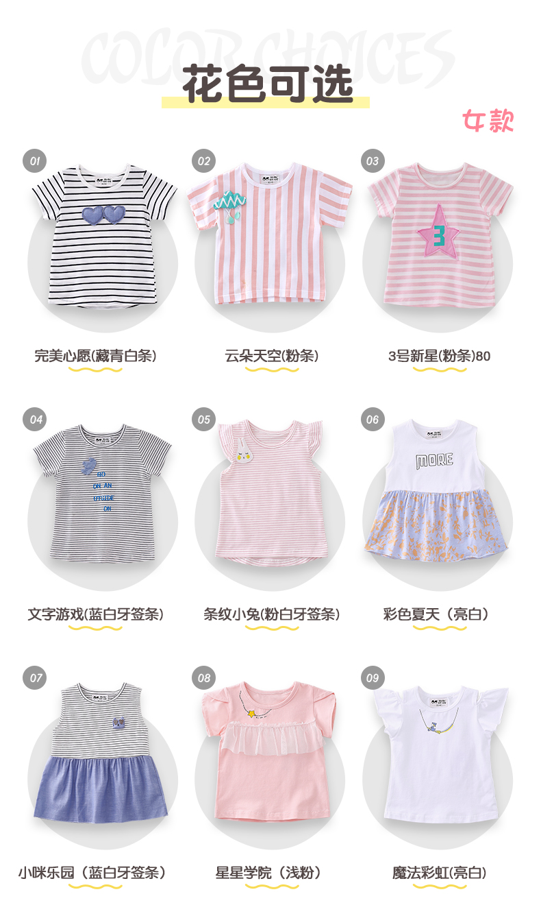 恩 Yêu mùa hè Cô gái mới Áo thun ngắn tay cho trẻ em Áo bé Baby mùa hè Quần áo trẻ em áo thun bé gái 6 tuổi