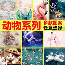 Digital oil painting diy hand-filled color decompression oil color painting modern simple animal living room decoration painting Nordic Elk