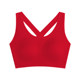 Girls' Seamless Thin Bra with Anti-Bump Design, Red Underwear with Chest Pads for Girls in Their Developmental Period