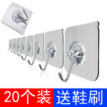 Strong non-trace adhesive hook adhesive stickers Wall Wall wall hanging load-bearing suction cup kitchen hook door non-perforated 20 hook hook door