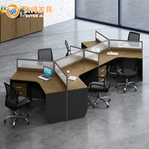 Simply modern staff desk and chair desk desk shaped desk - screen seat 6 person card seat