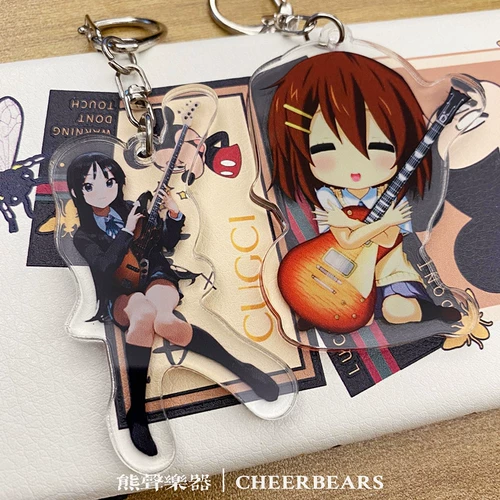 Мультяшные дизайнерские музыкальные инструменты, акриловая гитара, милый брелок, подарок на день рождения