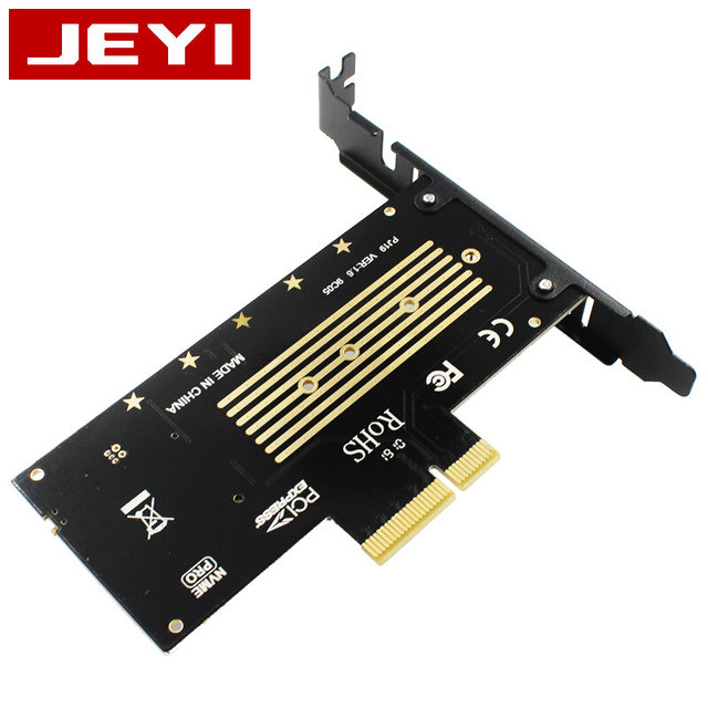 Jiayi Sk5 Nvme Adapter Card Expansion Card Pcie3.0 X4 Full-Speed M-Key Large Capacitor with Rgb Indicator Light