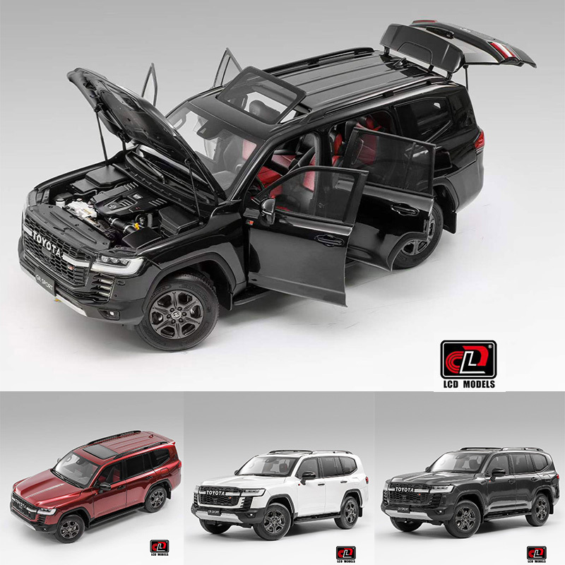Lcd 1:18 Toyota Land Cruiser Lc300 Gr Sport Land Cruiser Full-Scale Alloy Car Model Black Lcd 1:18 Toyota Land Cruiser Lc300 Gr Sport Land Cruiser Full-Scale Alloy Car Model Black