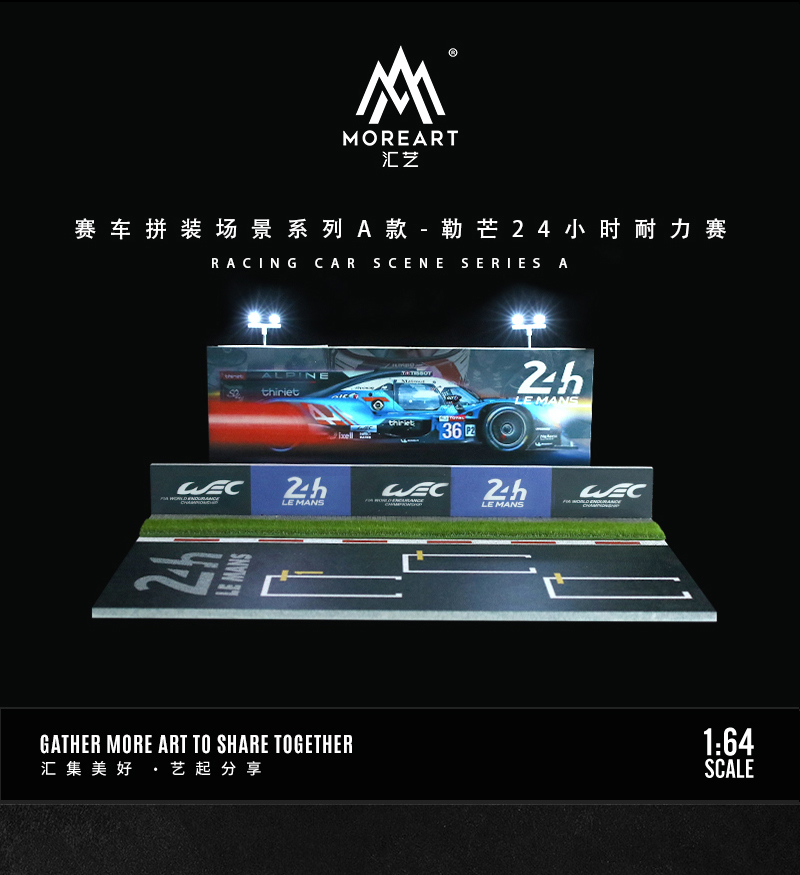 1:64 Diorama Model LED Lighting Le Mans Endurance Raceing