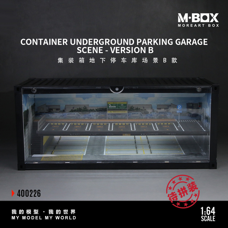 Moreart 1:64 Container Underground Parking Garage Viaduct Scene Simulation Car Model Ornament