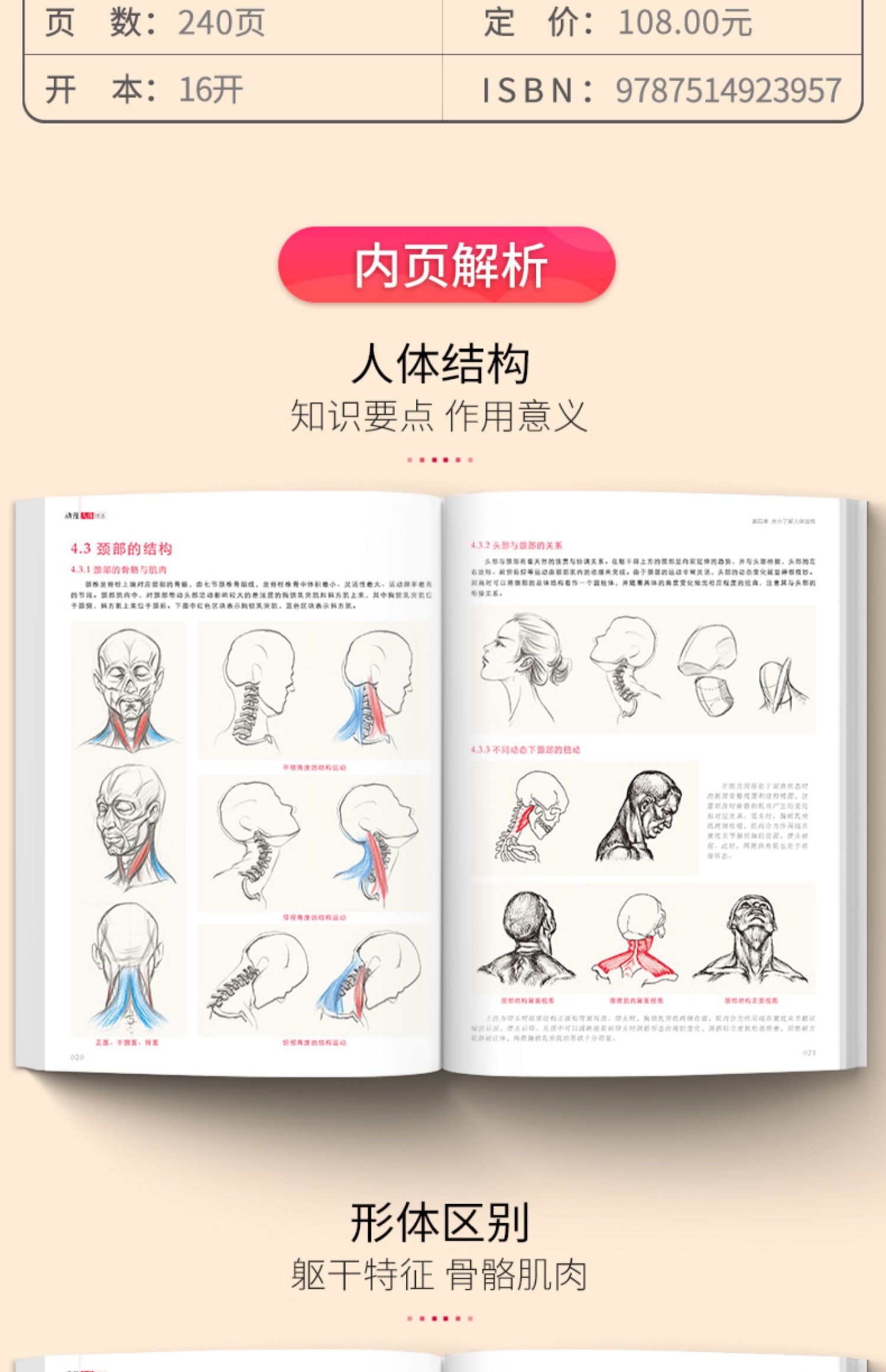 动漫人体技法 手绘游戏角色动作设计设定教程书籍插画人物结构造型绘画零基础入门自学教材临摹艺术册集古风马克笔上色杨建飞