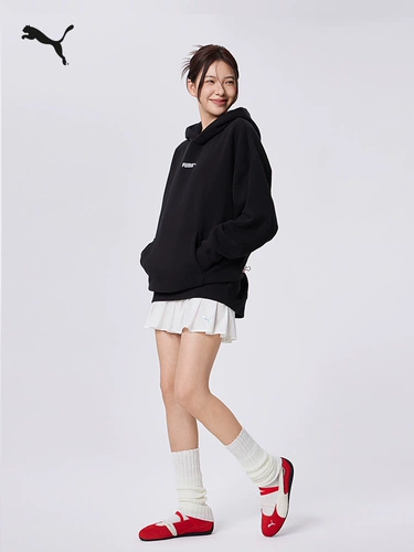 Puma, флисовый цветной демисезонный комплект, рубашка для влюбленных, спортивный лонгслив с капюшоном