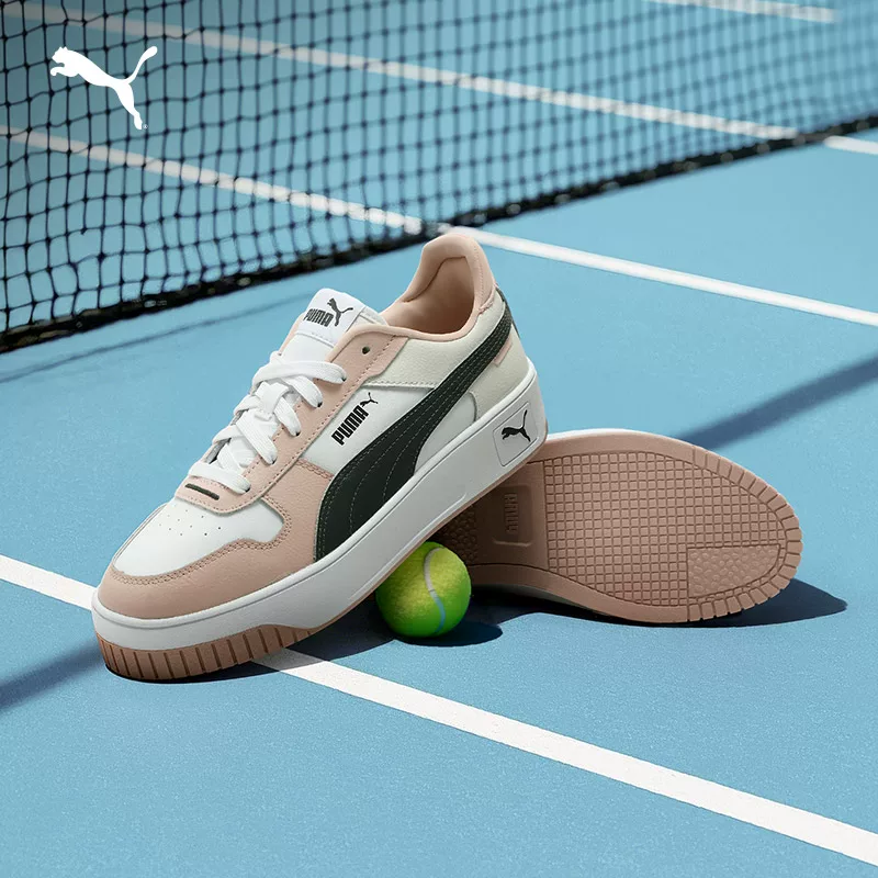 Puma, classic white shoes, summer white colour circle