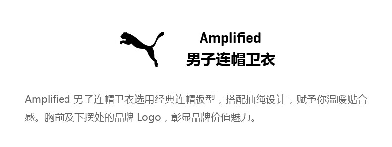 PUMA彪马 男士 时尚串标连帽卫衣 图4