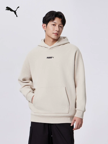 Puma, флисовый цветной демисезонный комплект, рубашка для влюбленных, спортивный лонгслив с капюшоном