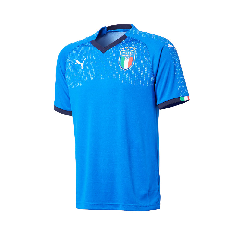 PUMA Hummer Official Ý Áo thun nam ngắn tay tại nhà FIGC Italia 752281 - Áo phông thể thao áo thun the thao nam adidas có cổ