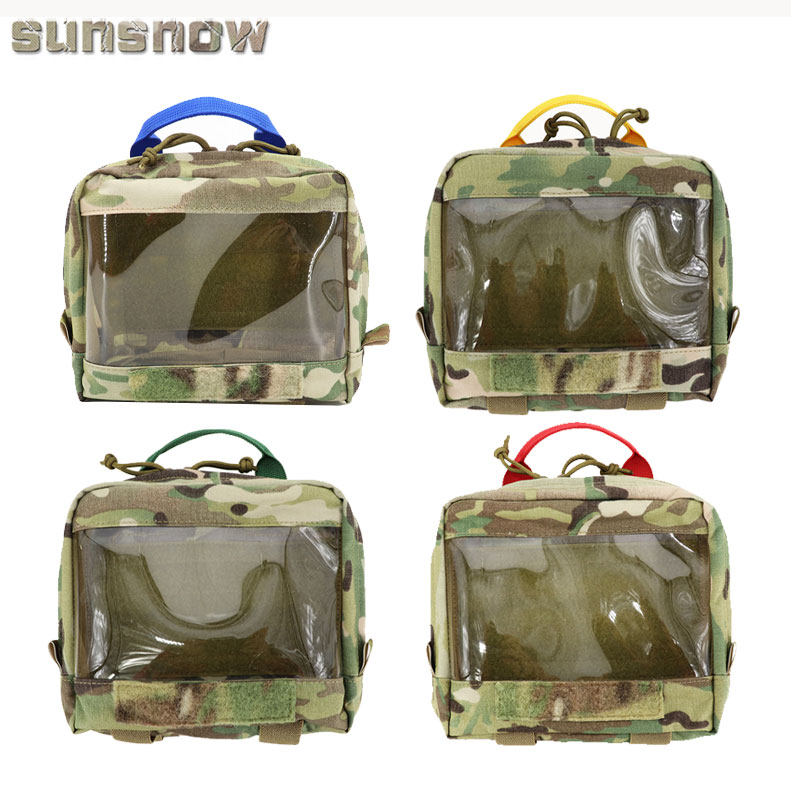 (Sun Snow) Velcro stabbed tactical accessory bag with bird bag tactical sundry bag transparent bag