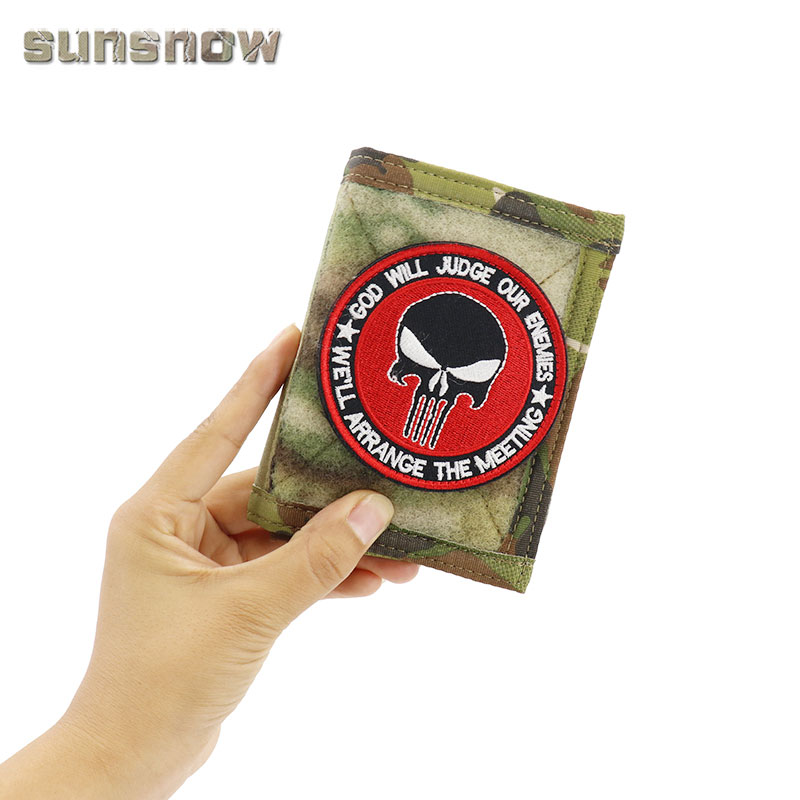 (Sun Snow) Military fan camouflage wallet three fold wallet tactical folding short wallet MC color