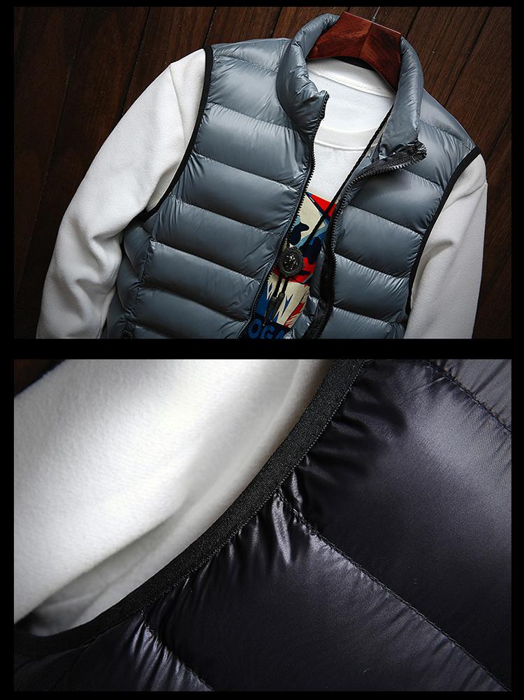 Mùa thu đông mới vest nam mùa đông cộng với áo khoác nhung cộng với béo nam size lớn đứng cổ áo cotton vest vest vest hoodie nam
