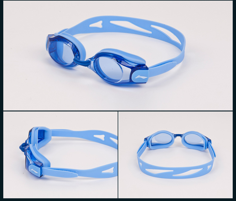 Kính bơi Li Ning chính hãng HD kính chống cận thị sương mù Unisex HD chống sương mù thời trang kính cận thị kính bơi view v610
