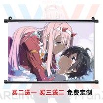 DARLING in the FRANKXX perimeter 02 National team animation hanging painting decorative painting mural poster pendant