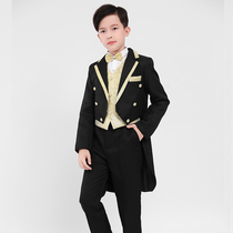 Childrens tuxedo male and primary school host clothing childrens piano performance clothing boys festival dress set