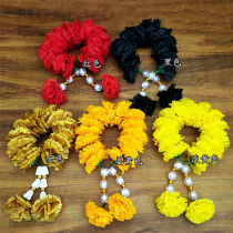 Thai cloth flower string characteristic handmade also wish to import gift Buddha hanging flower garland can be customized golden black yellow red opening and closing mouth