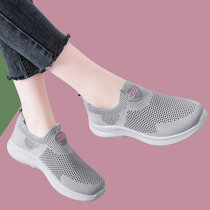 2026 New Summer Casual Women's Shoes Slip-On Lazy Shoes Soft-Soled Walking Shoes Fly-Knit Breathable Mesh Mom Shoes 2026 New Summer Casual Women's Shoes Slip-On Lazy Shoes Soft-Soled Walking Shoes Fly-Knit Breathable Mesh Mom Shoes
