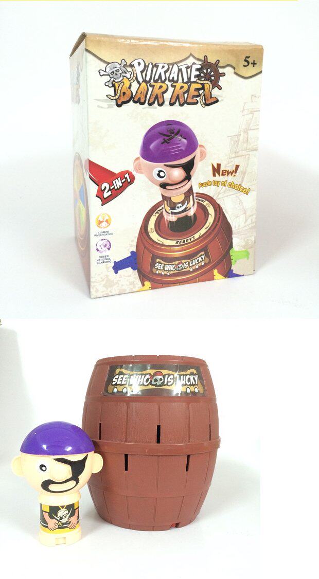Креативные игрушки для детей 整蛊玩具海盗桶 大号整人海盗桶 韩国插剑桶 儿童地摊玩具厂家