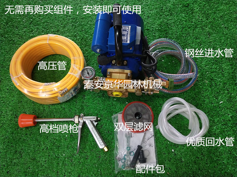 Portable 220V electric spraying machine single-phase two-cylinder high-pressure cleaning plunger pump garden agricultural sprayer