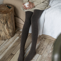 warm] 1800D camel feeling one over winter thickened with warm and warm even pants socks on foot winter ladies