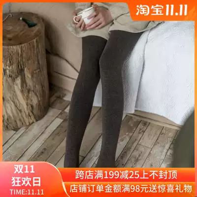 warm]1800D camel feel a winter thickened plus velvet warm pantyhose stepping on the foot winter Lady
