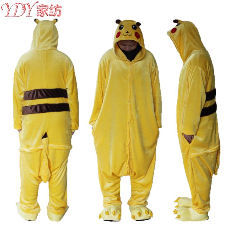 Mùa đông phim hoạt hình động vật đồ ngủ một mảnh Khủng long kỳ lân nam và nữ sinh viên cặp vợ chồng flannel trình diễn quần áo bên đồ pijama nam trung niên