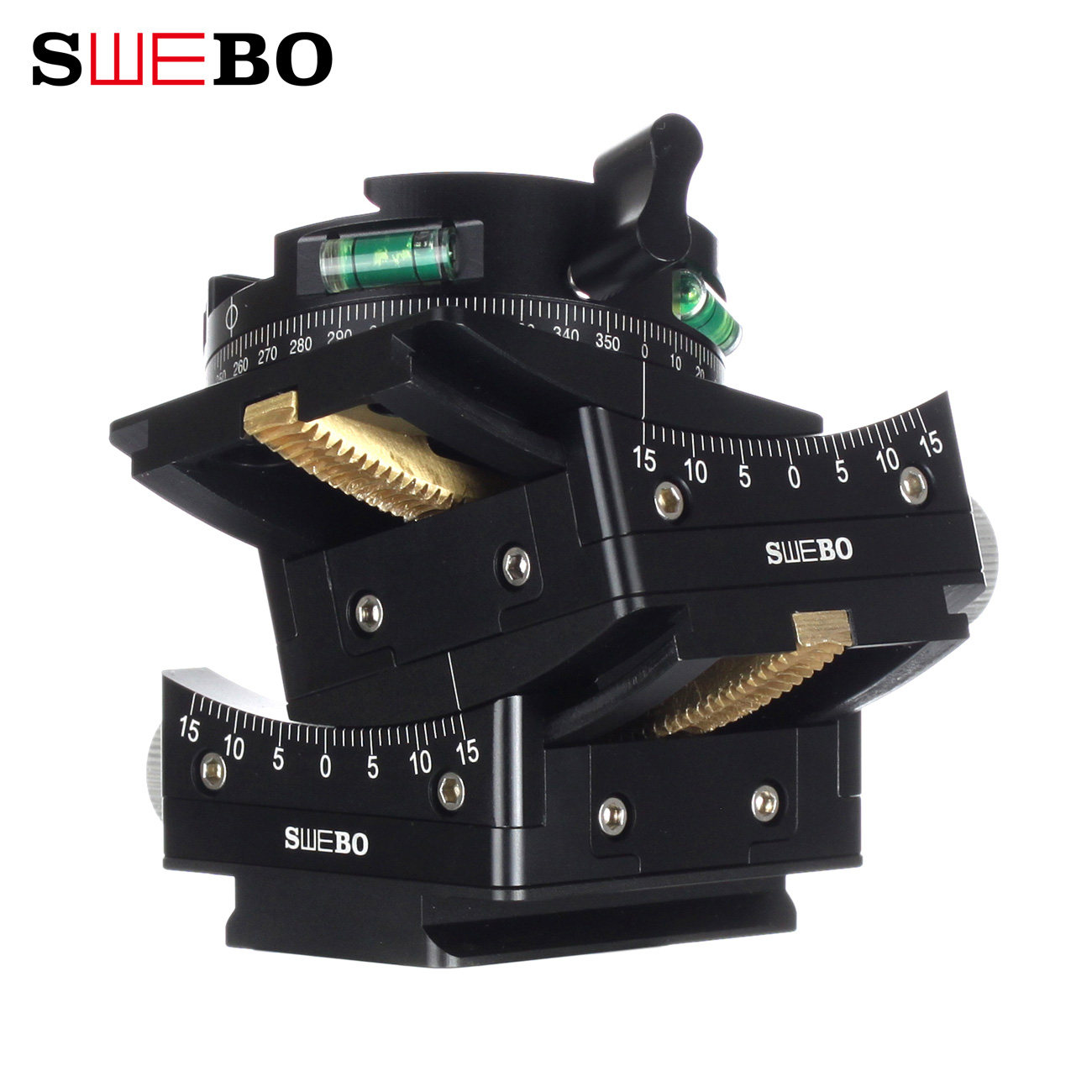 SWEBO gear 3D fine tuning Gon holder worm gear angle fine tuning large painting amplitude shifting shaft building scenery panoramic view