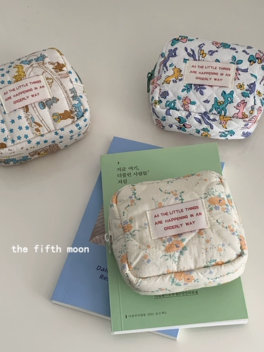 TheFithmoon Fresh Ins, простой швейный хранение мини -пакет Mini Bag Губная помада красная конверт Data Data Cable Coil