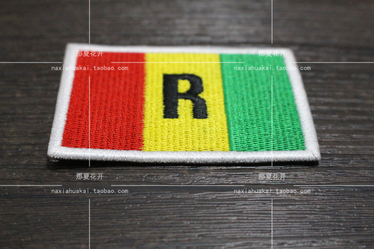 Rwanda cờ armband dán vải thêu dán nhãn dán chương Velcro thêu chương epaulettes có thể được tùy chỉnh 	miếng dán là quần áo