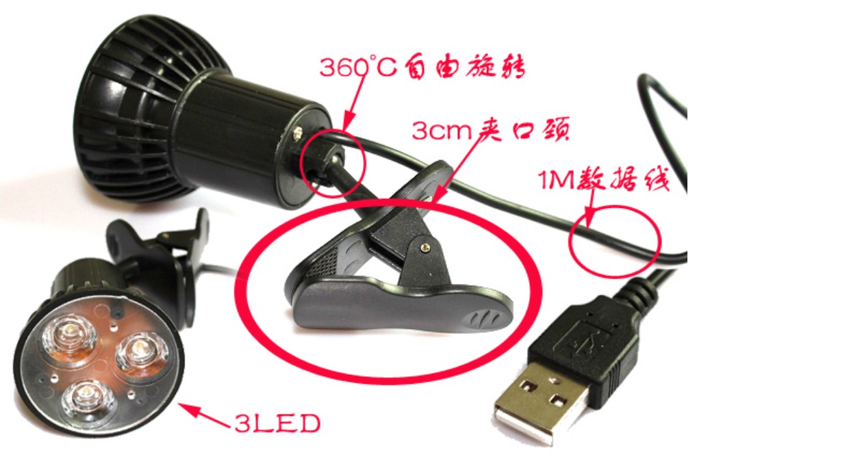 Fat Bear Creative USB Eye Led Đèn nhỏ Đèn đêm Bàn phím Đèn bàn Clip sáng tạo Đèn máy tính Đèn LED Phụ kiện - USB Aaccessories quạt điện cầm tay