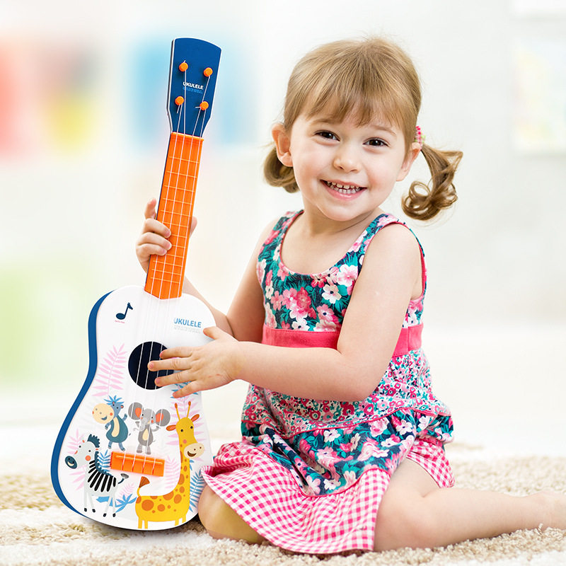 Children Yukri beginner beginner's small guitar can play male girl baby emulation musical instrument Puzzle Music Toy