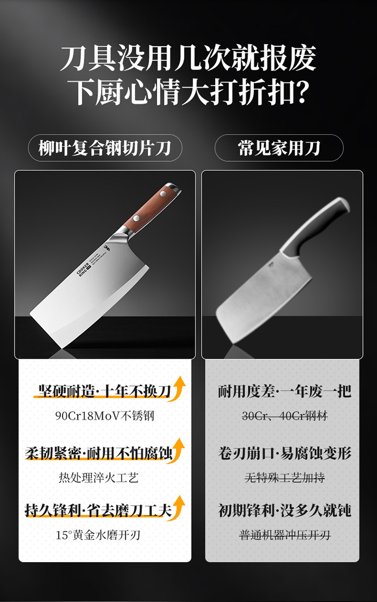 安享好物 安享A级切片刀-炊大皇女士切片刀  