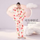 Blessing Bird Pajamas with Breast Pads for Women Spring and Autumn Long Sleeve Wormwood Antibacterial Home Clothes Set