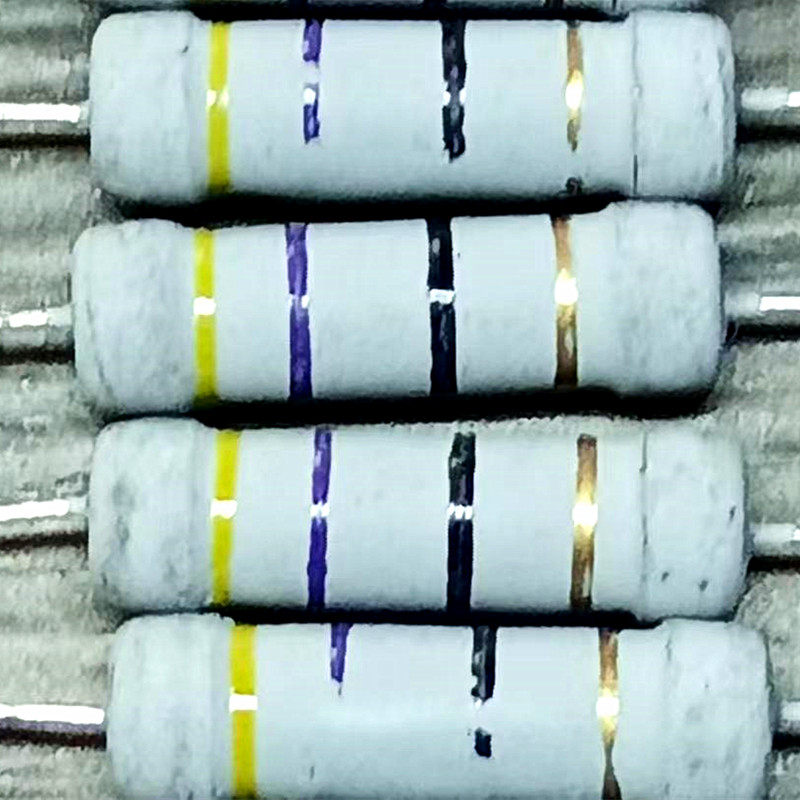 2W 47欧 47R 碳膜电阻 直插电阻 黄紫黑金 4.5*15mm  精度5% 20只
