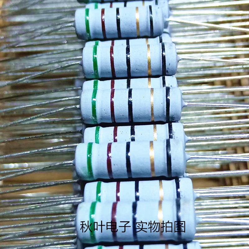 养生壶常用3W 51R 51欧绕线电阻 绿棕黑金黑 精度5%  6*17mm 10只