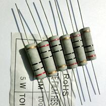 1W 2W 3W 5W 20R 20 Euro carbon film resistor 5% wound resistor red black and black gold 50