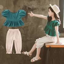 3 childrens clothing 4 girls summer clothes 5 sets 2021 New 6 baby 7 little girl foreign style 9 short sleeve tide clothes 10 years old