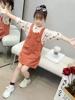 Net Red Girl autumn dress 2021 new foreign Pie Baby Baby Baby Baby bag dress little girl princess skirt