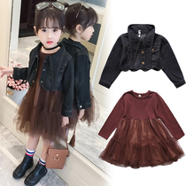 3 childrens dress 4 girls denim dress 5 autumn dress 2021 new foreign style 6 Net Red 8 princess skirt 9 year old girl