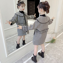 3 Children 4 girls woolen coat 5 autumn winter clothes 2020 new 6 thick cotton 7 foreign style woolen coat 8 years old tide