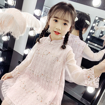 Girl autumn dress 2021 New Super foreign baby children Hanfu National style little girl princess skirt